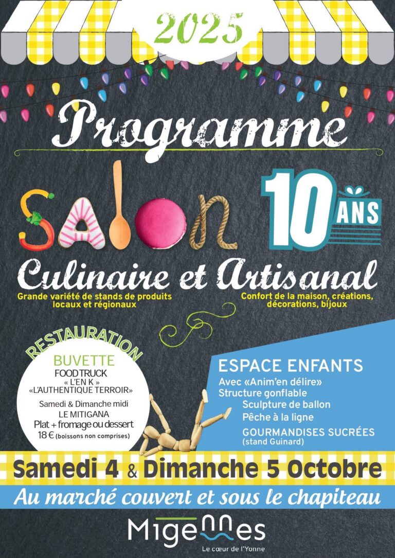 Le Salon Culinaire et Artisanal se prépare !…