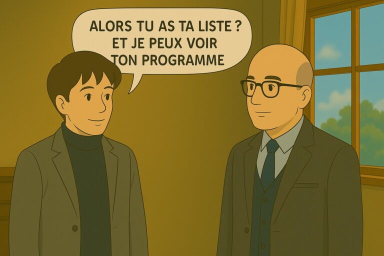 « Ta liste est complète ? Je peux avoir ton programme ? »…