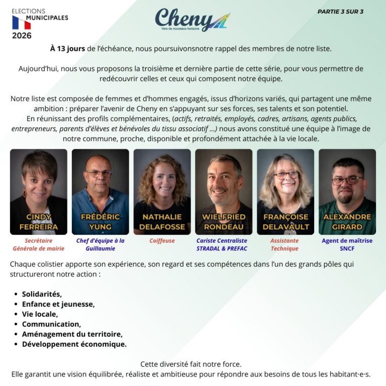 [Facebook] Cheny – Vers de Nouveaux Horizons