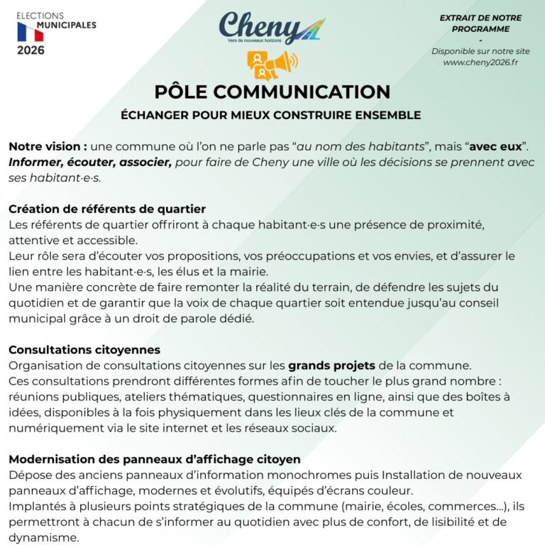 [Facebook] Cheny – Vers de Nouveaux Horizons