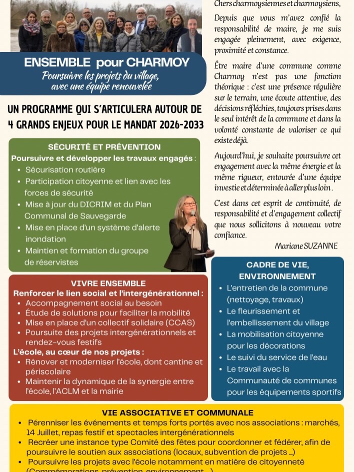 [Facebook] Charmoy – Ensemble pour Charmoy